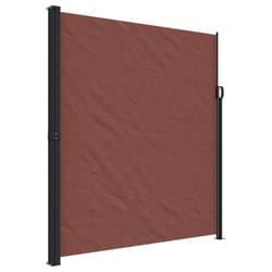 vidaXL Retractable Side Awning Outdoor Privacy Screen Shade Brown 220x600 cm
