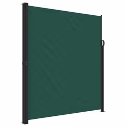 vidaXL Retractable Side Awning Outdoor Privacy Screen Balcony Sunshade Shelter - dark green, 220 x 600 cm