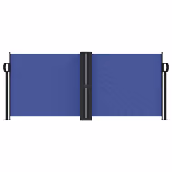 vidaXL Retractable Side Awning Outdoor Privacy Screen Balcony Sunshade Shelter - blue, 100 x 600 cm - Additional view 2