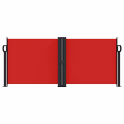 vidaXL Retractable Side Awning Outdoor Privacy Screen Balcony Sunshade Shelter - red, 100 x 600 cm - Additional view 2