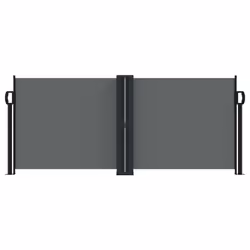 vidaXL Retractable Side Awning Outdoor Privacy Screen Balcony Sunshade Shelter - anthracite, 100 x 600 cm - Additional view 2