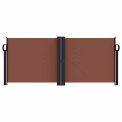 vidaXL Retractable Side Awning Outdoor Privacy Screen Balcony Sunshade Shelter - brown, 100 x 600 cm - Additional view 2