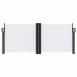 vidaXL Retractable Side Awning Outdoor Privacy Screen Balcony Sunshade Shelter - white, 100 x 600 cm - Additional view 2
