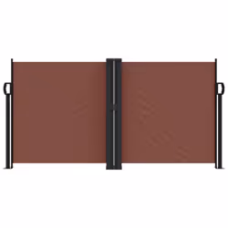 vidaXL Retractable Side Awning Outdoor Privacy Screen Balcony Sunshade Shelter - brown, 120 x 600 cm - Additional view 2