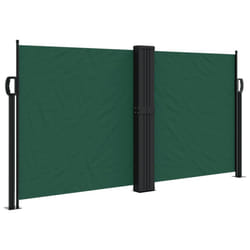 vidaXL Retractable Side Awning Outdoor Privacy Screen Balcony Sunshade Shelter - dark green, 120 x 600 cm