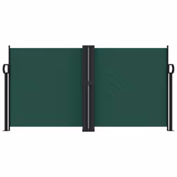 vidaXL Retractable Side Awning Outdoor Privacy Screen Balcony Sunshade Shelter - dark green, 120 x 600 cm