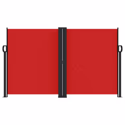 vidaXL Retractable Side Awning Outdoor Privacy Screen Balcony Sunshade Shelter - red, 140 x 600 cm - Additional view 2