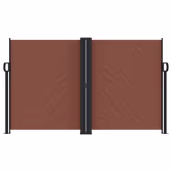 vidaXL Retractable Side Awning Outdoor Privacy Screen Balcony Sunshade Shelter - brown, 140 x 600 cm - Additional view 2