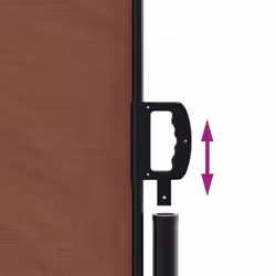 vidaXL Retractable Side Awning Outdoor Privacy Screen Balcony Sunshade Shelter - brown, 140 x 600 cm - Additional view 5