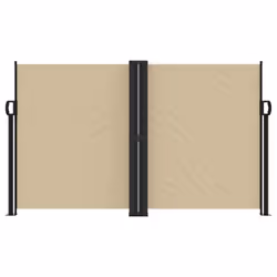 vidaXL Retractable Side Awning Outdoor Privacy Screen Balcony Sunshade Shelter - beige, 140 x 600 cm - Additional view 2