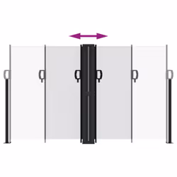 vidaXL Retractable Side Awning Outdoor Privacy Screen Balcony Sunshade Shelter - white, 140 x 600 cm - Additional view 4