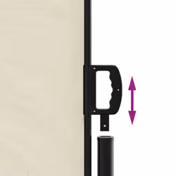 vidaXL Retractable Side Awning Outdoor Privacy Screen Balcony Sunshade Shelter - cream, 160 x 600 cm - Additional view 5