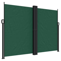 vidaXL Retractable Side Awning Outdoor Privacy Screen Balcony Sunshade Shelter - dark green, 180 x 600 cm