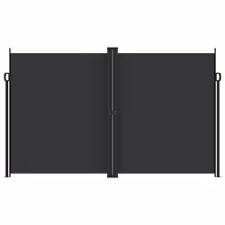 vidaXL Retractable Side Awning Outdoor Privacy Screen Balcony Sunshade Shelter - black, 200 x 600 cm - Additional view 2