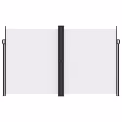 vidaXL Retractable Side Awning Outdoor Privacy Screen Balcony Sunshade Shelter - white, 200 x 600 cm - Additional view 2