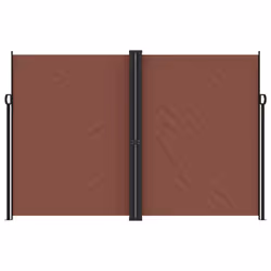 vidaXL Retractable Side Awning Outdoor Privacy Screen Balcony Sunshade Shelter - brown, 220 x 600 cm - Additional view 2