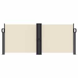 vidaXL Retractable Side Awning Outdoor Privacy Screen Balcony Sunshade Shelter - cream, 100 x 1000 cm - Additional view 2