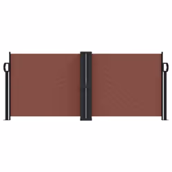 vidaXL Retractable Side Awning Outdoor Privacy Screen Balcony Sunshade Shelter - brown, 100 x 1000 cm - Additional view 2
