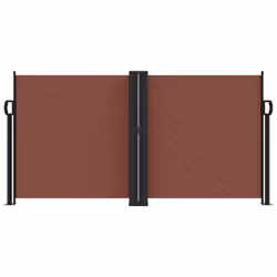 vidaXL Retractable Side Awning Outdoor Privacy Screen Balcony Sunshade Shelter - brown, 120 x 1000 cm - Additional view 2