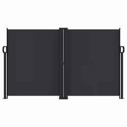 vidaXL Retractable Side Awning Outdoor Privacy Screen Balcony Sunshade Shelter - black, 140 x 1000 cm - Additional view 2