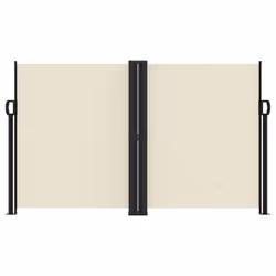 vidaXL Retractable Side Awning Outdoor Privacy Screen Balcony Sunshade Shelter - cream, 140 x 1000 cm - Additional view 2