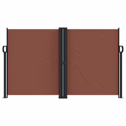 vidaXL Retractable Side Awning Outdoor Privacy Screen Balcony Sunshade Shelter - brown, 140 x 1000 cm - Additional view 2