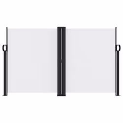 vidaXL Retractable Side Awning Outdoor Privacy Screen Balcony Sunshade Shelter - white, 140 x 1000 cm - Additional view 2