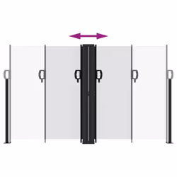 vidaXL Retractable Side Awning Outdoor Privacy Screen Balcony Sunshade Shelter - white, 140 x 1000 cm - Additional view 4