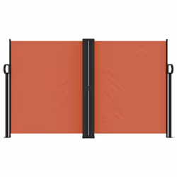 vidaXL Retractable Side Awning Outdoor Privacy Screen Balcony Sunshade Shelter - terracotta, 140 x 1000 cm - Additional view 2