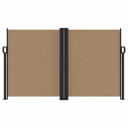 vidaXL Retractable Side Awning Outdoor Privacy Screen Balcony Sunshade Shelter - taupe, 140 x 1000 cm - Additional view 2