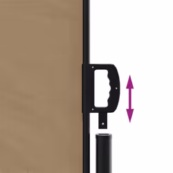 vidaXL Retractable Side Awning Outdoor Privacy Screen Balcony Sunshade Shelter - taupe, 140 x 1000 cm - Additional view 5