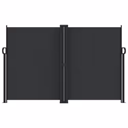 vidaXL Retractable Side Awning Outdoor Privacy Screen Balcony Sunshade Shelter - black, 160 x 1000 cm - Additional view 2