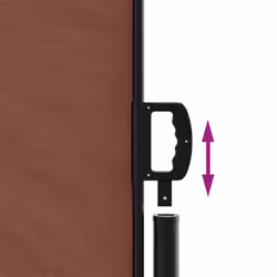 vidaXL Retractable Side Awning Outdoor Privacy Screen Balcony Sunshade Shelter - brown, 160 x 1000 cm - Additional view 5