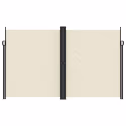 vidaXL Retractable Side Awning Outdoor Privacy Screen Balcony Sunshade Shelter - cream, 200 x 1000 cm - Additional view 2