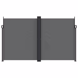 vidaXL Retractable Side Awning Outdoor Privacy Screen Balcony Sunshade Shelter - anthracite, 200 x 1000 cm - Additional view 2