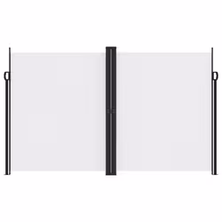 vidaXL Retractable Side Awning Outdoor Privacy Screen Balcony Sunshade Shelter - white, 200 x 1000 cm - Additional view 2
