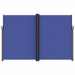 vidaXL Retractable Side Awning Outdoor Privacy Screen Balcony Sunshade Shelter - blue, 220 x 1000 cm - Additional view 2