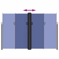 vidaXL Retractable Side Awning Outdoor Privacy Screen Balcony Sunshade Shelter - blue, 220 x 1000 cm - Additional view 4