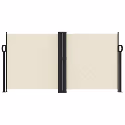 vidaXL Retractable Side Awning Outdoor Privacy Screen Balcony Sunshade Shelter - cream, 120 x 1200 cm - Additional view 2