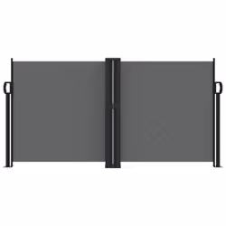 vidaXL Retractable Side Awning Outdoor Privacy Screen Balcony Sunshade Shelter - anthracite, 120 x 1200 cm - Additional view 2