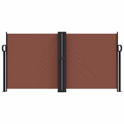 vidaXL Retractable Side Awning Outdoor Privacy Screen Balcony Sunshade Shelter - brown, 120 x 1200 cm - Additional view 2