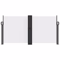 vidaXL Retractable Side Awning Outdoor Privacy Screen Balcony Sunshade Shelter - white, 120 x 1200 cm - Additional view 2