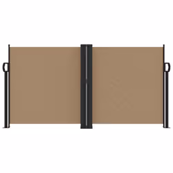 vidaXL Retractable Side Awning Outdoor Privacy Screen Balcony Sunshade Shelter - taupe, 120 x 1200 cm - Additional view 2