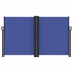 vidaXL Retractable Side Awning Outdoor Privacy Screen Balcony Sunshade Shelter - blue, 140 x 1200 cm - Additional view 2