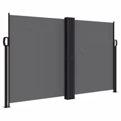 vidaXL Retractable Side Awning Outdoor Privacy Screen Balcony Sunshade Shelter - anthracite, 140 x 1200 cm