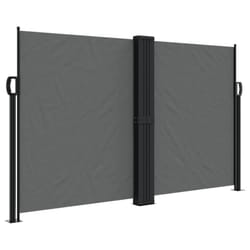 vidaXL Retractable Side Awning Outdoor Privacy Screen Balcony Sunshade Shelter - anthracite, 140 x 1200 cm