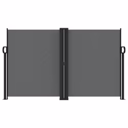 vidaXL Retractable Side Awning Outdoor Privacy Screen Balcony Sunshade Shelter - anthracite, 140 x 1200 cm
