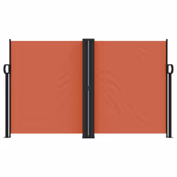 vidaXL Retractable Side Awning Outdoor Privacy Screen Balcony Sunshade Shelter - terracotta, 140 x 1200 cm - Additional view 2