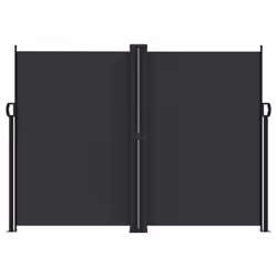 vidaXL Retractable Side Awning Outdoor Privacy Screen Balcony Sunshade Shelter - black, 180 x 1200 cm - Additional view 2