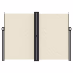 vidaXL Retractable Side Awning Outdoor Privacy Screen Balcony Sunshade Shelter - cream, 180 x 1200 cm - Additional view 2